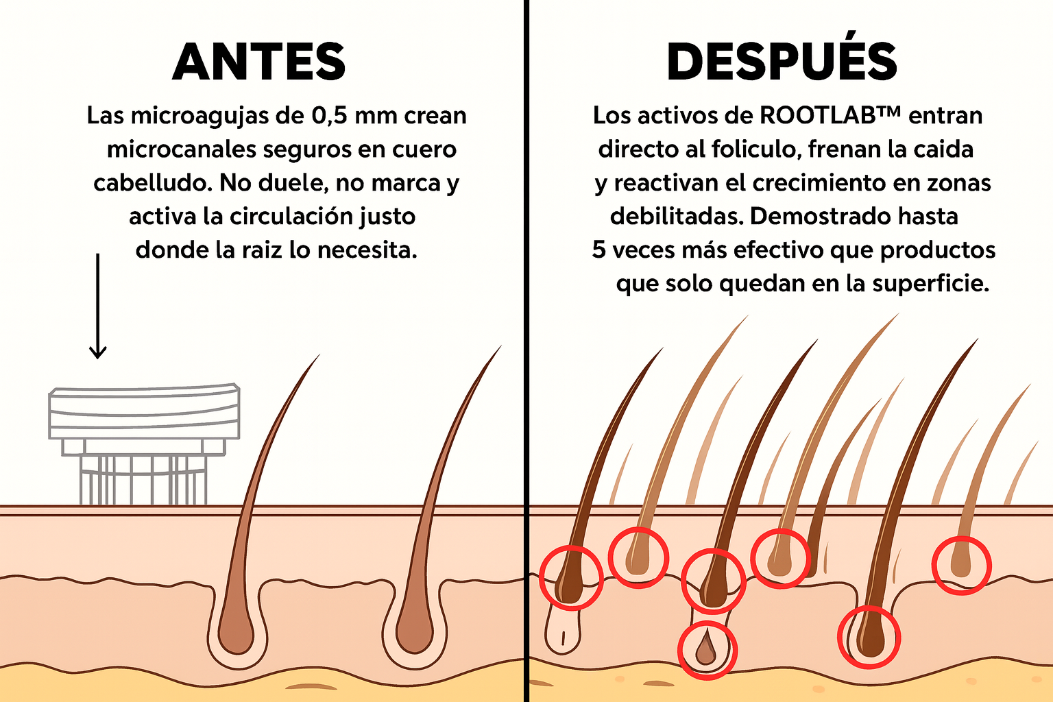 RootLab™: Tratamiento que detiene la caída desde la raíz